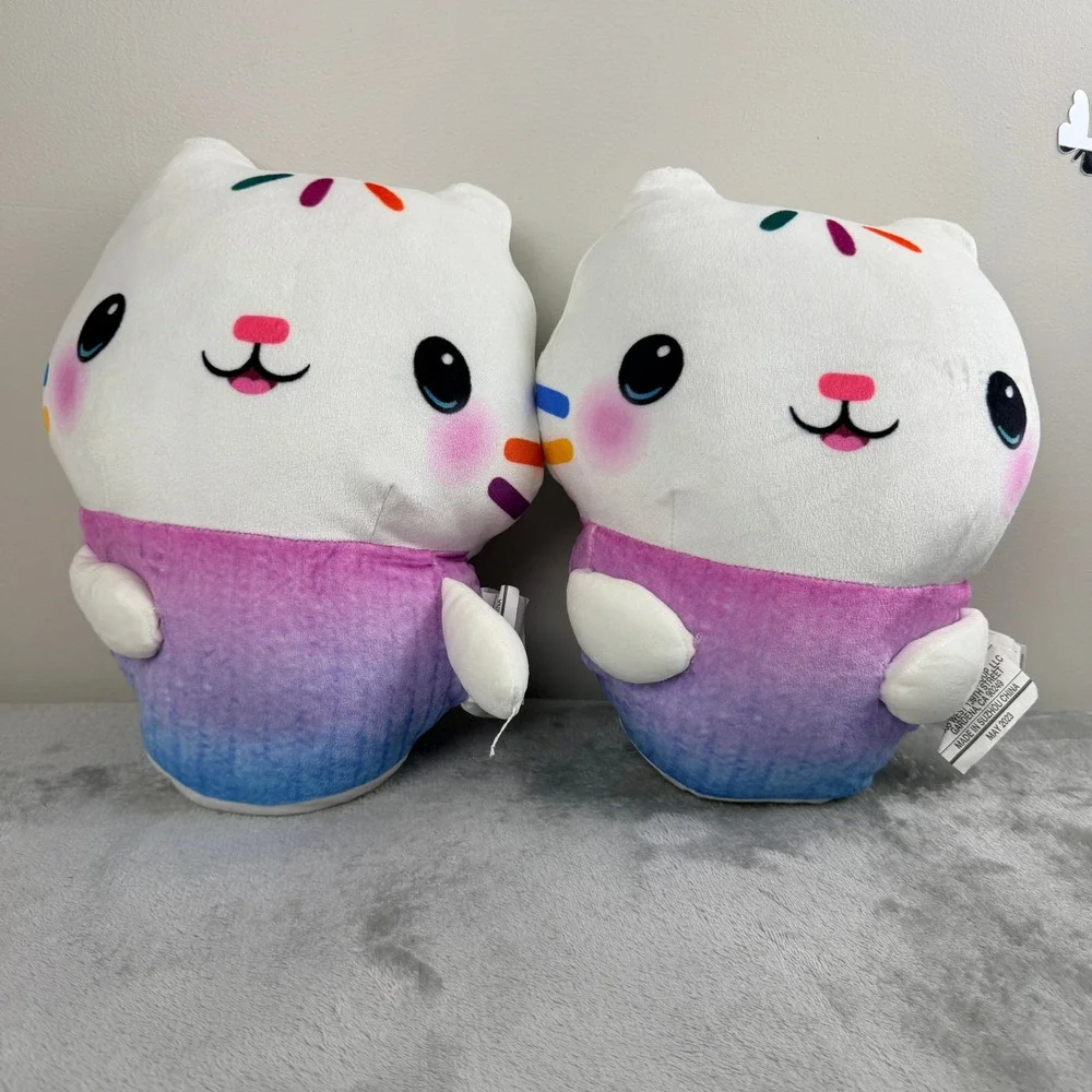 Gabbys Dollhouse Cakey Cat Plush Set of 2 Northwest Group‎ White Purple Blue